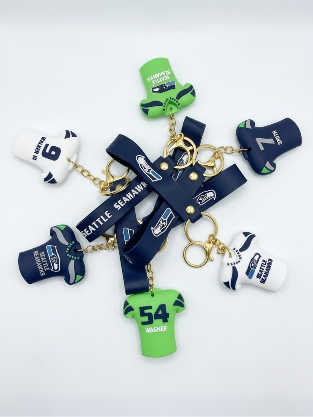 Seattle Seahawks Jersey Keychain  - Wagner, Walker III, Smith